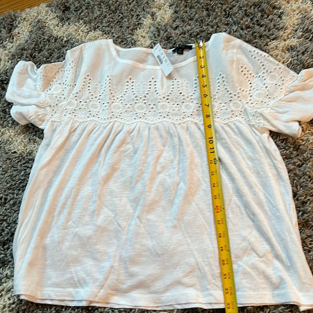 White detailed tee from J.Crew